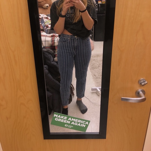 American Eagle Outfitters Denim - AE Striped Mom Jeans Sz 4